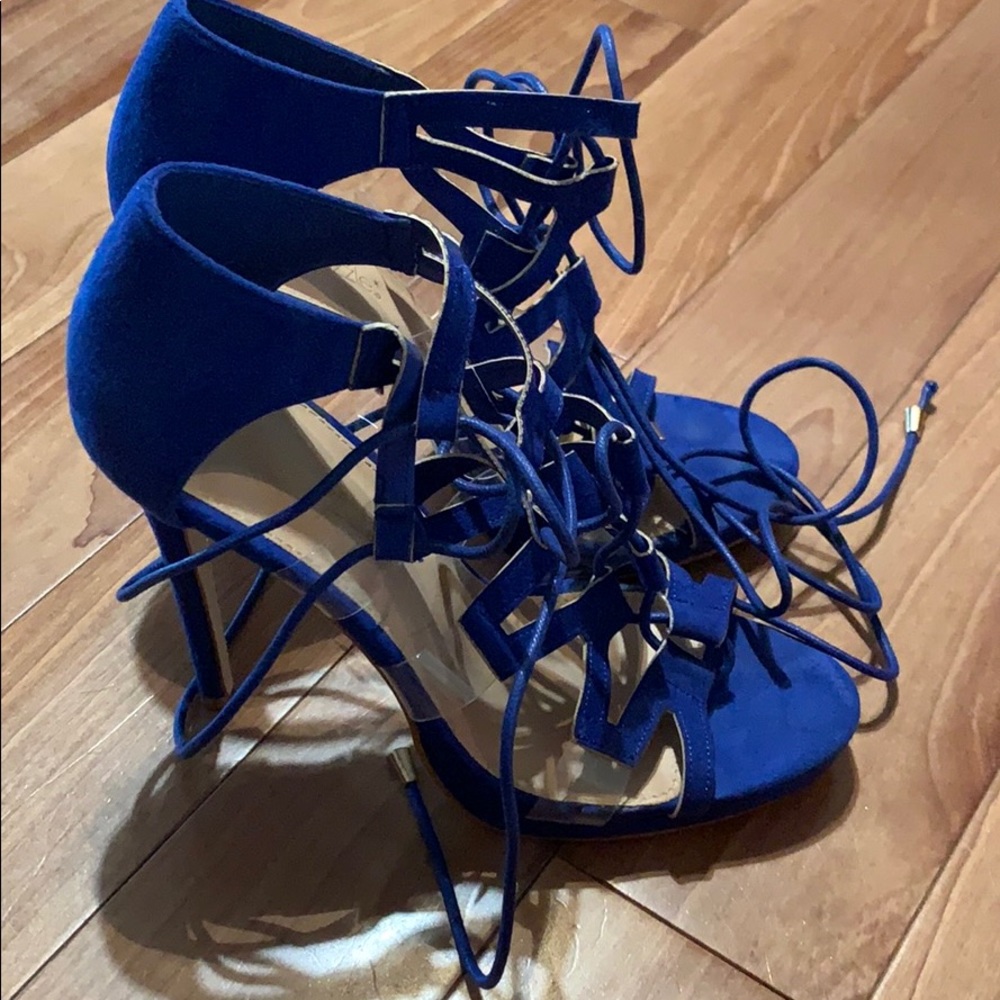 Cobalt blue straps heels